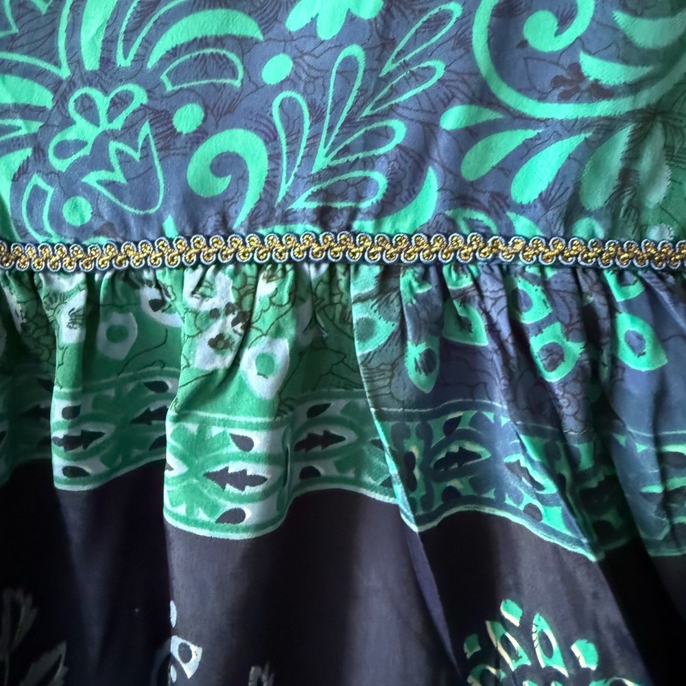 Karma Highway Floral Teal & Blue Women's Top - Size OS - Picture 7 of 10